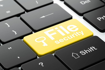 保护概念关键文件安全电脑键盘背景