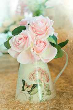 人工玫瑰花束花安排装饰首页