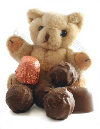 泰迪爱巧克力
