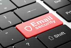 安全概念波状外形的盾电子邮件安全电脑键盘背景