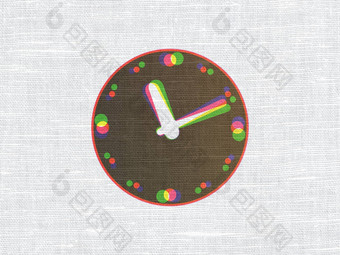 时间概念时钟织物纹理背景