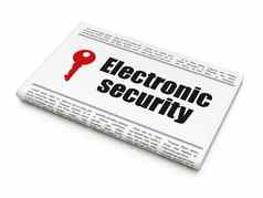 安全新闻概念报纸电子安全关键