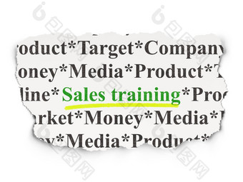 市场营销概念销售培训纸背景
