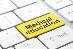 教育概念医疗教育电脑键盘背景