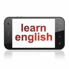 教育概念学习英语智能手机