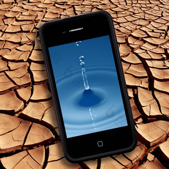 喝水干旱iPhone