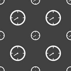小时标志图标秒表象征无缝的模式灰色的背景