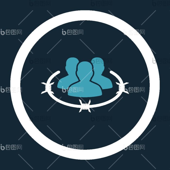 严格的管理平的颜色圆形的向量图标png下载-包图网