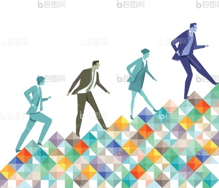 成功提升职业生涯进步png下载-包图网