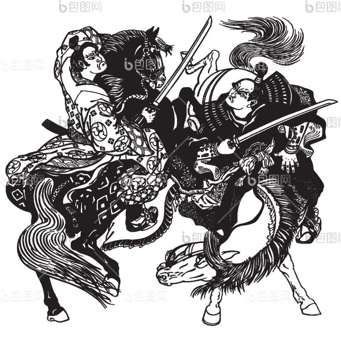 武士图形艺术png下载-包图网