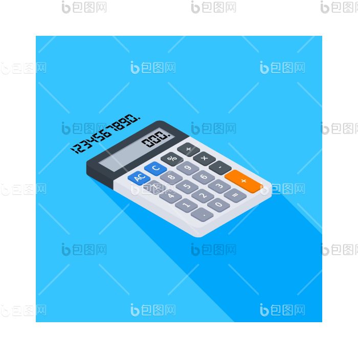 计算器数字数量视图图标向量等角png下载-包图网