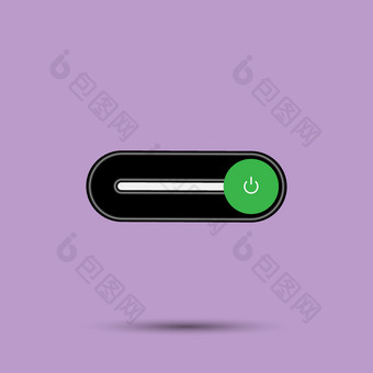 开关切换滑块风格权力按钮闪亮的黑色的阴影霓虹灯光按钮轮黑色的背景按钮随信附上绿色圆软紫色的背景图片