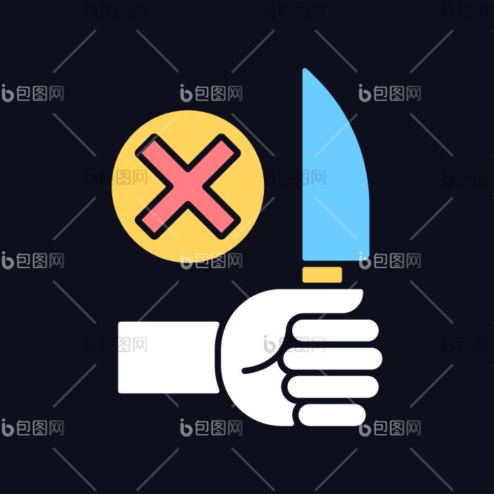 锋利的对象颜色手册标签图标黑暗png下载-包图网