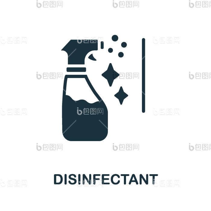 消毒液图标单色标志清洁集合有的消毒液png下载-包图网