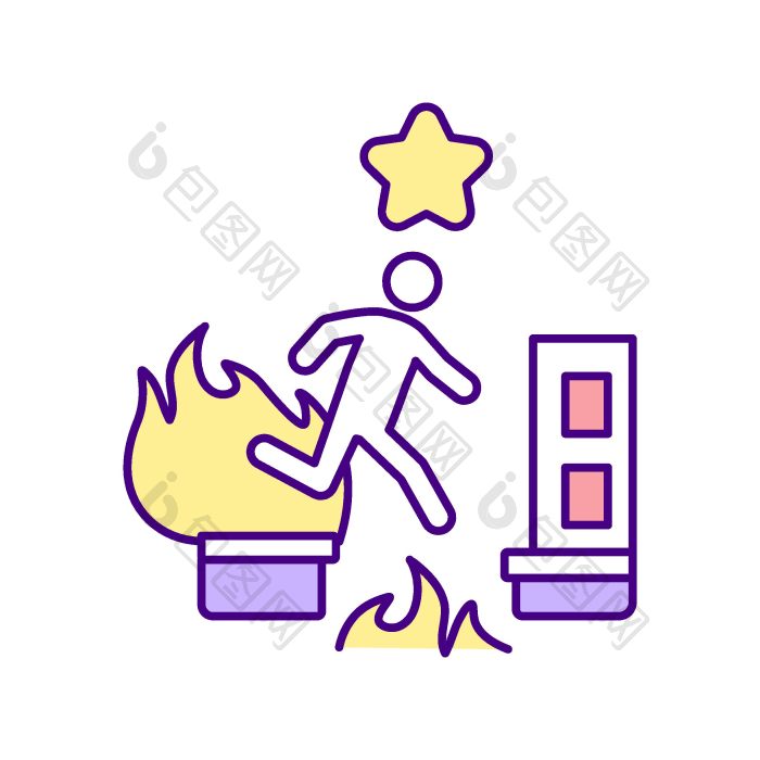 发展中完整的行动游戏水平颜色图标png下载-包图网