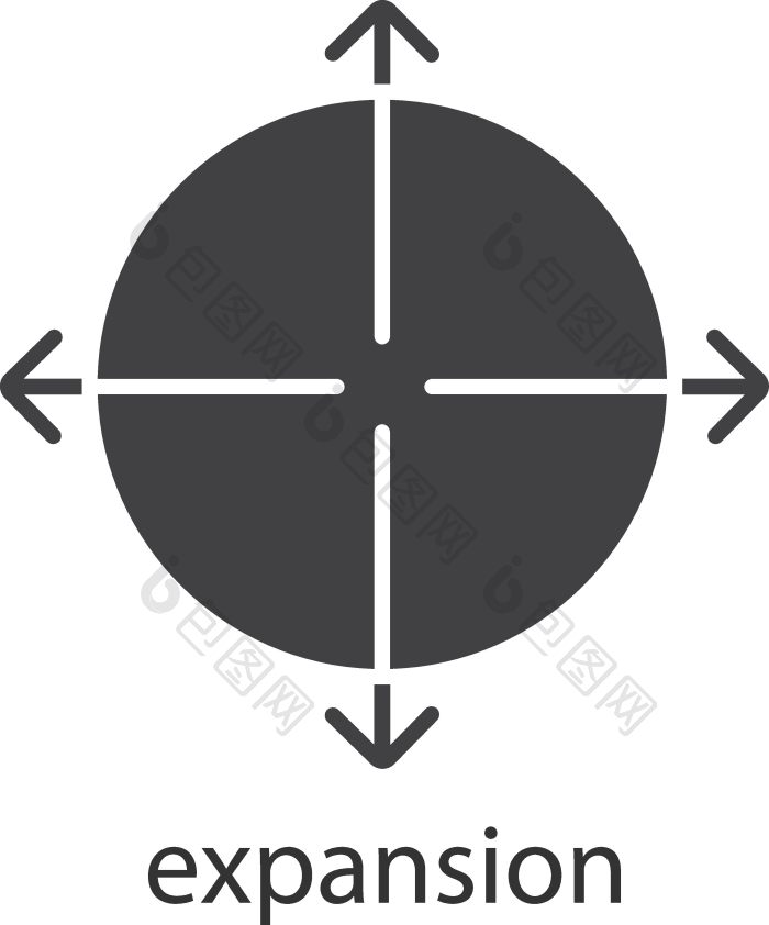 扩张字形图标png下载-包图网