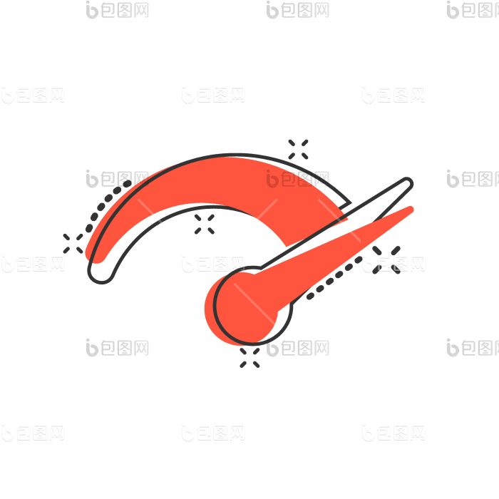 速度计水平标志图标加速向量插png下载-包图网