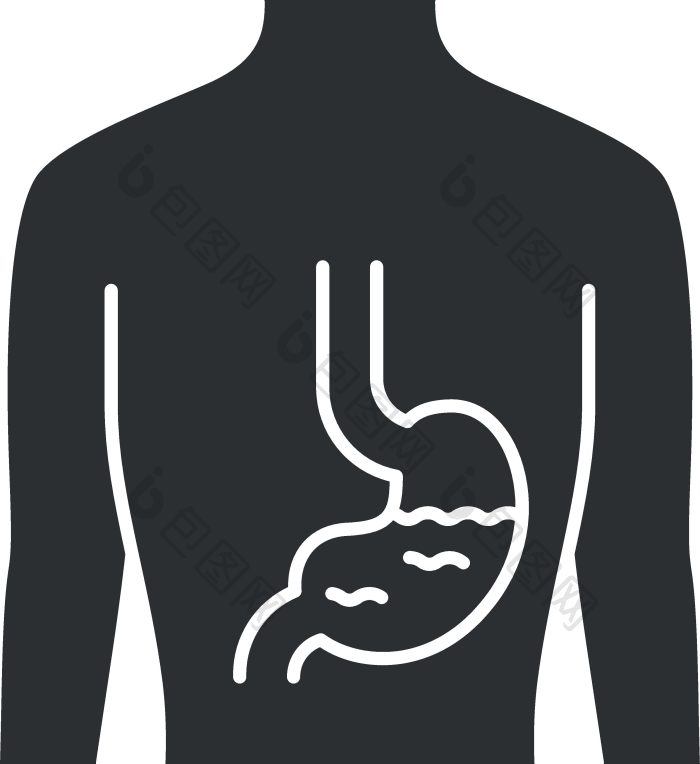 健康的胃字形图标人类器官好健康人健康功能png下载-包图网