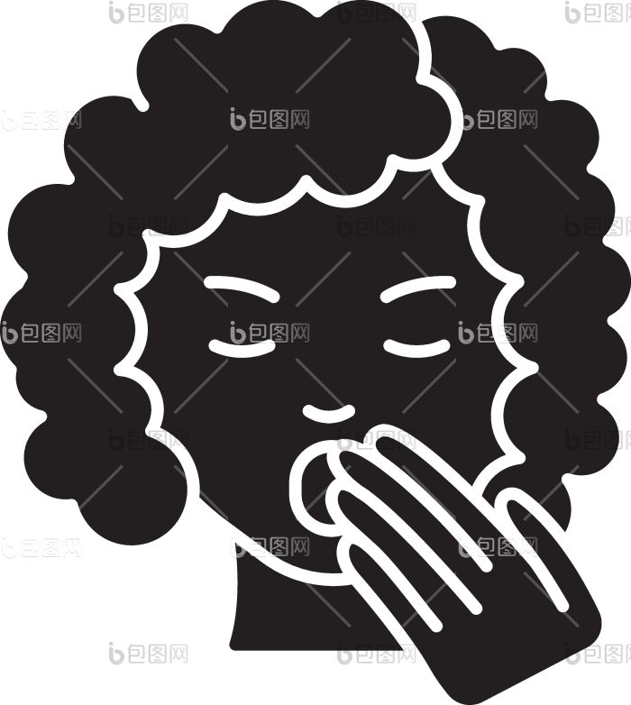 睡意的字形图标困了女人累了夫人乏力倦png下载-包图网