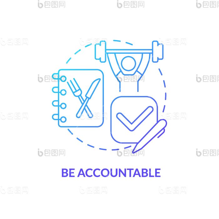 负责任的的梯度图标png下载-包图网