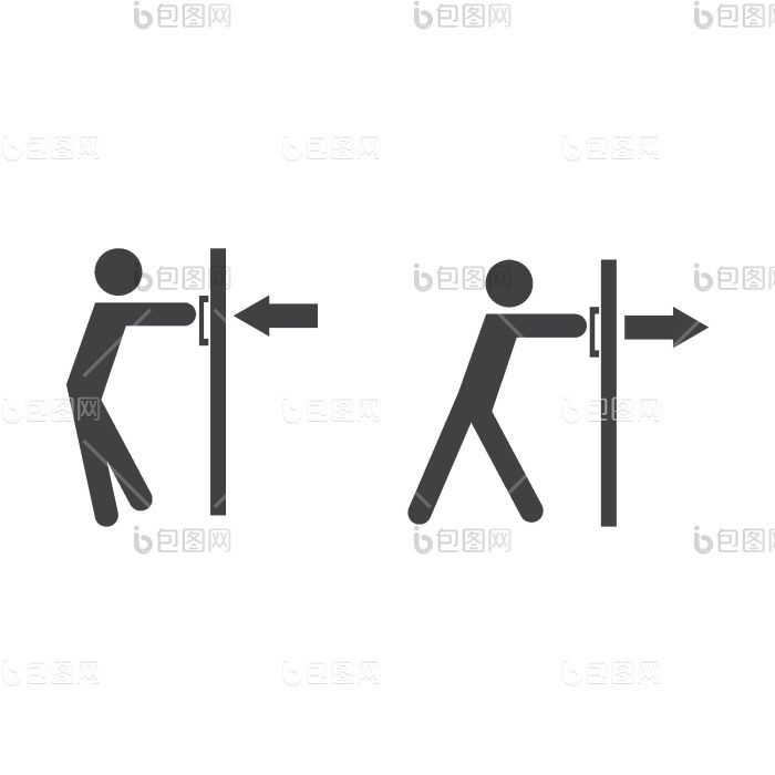 推拉通过图标png下载-包图网