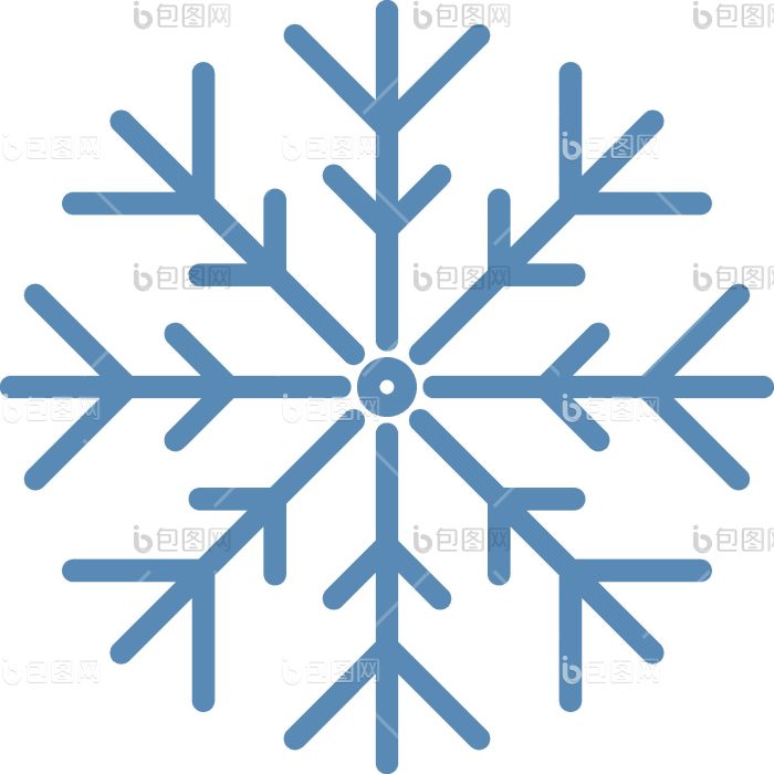 雪花图标冬天象征冷天气标志png下载-包图网