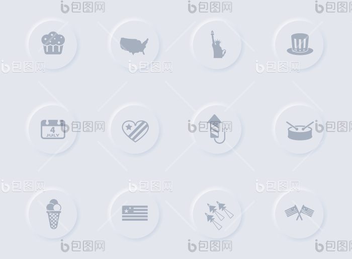 独立一天的向量图标轮橡胶按钮独立一天png下载-包图网