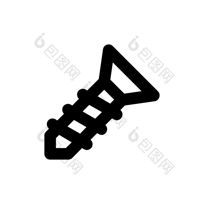 螺杆图标向量自动攻丝螺杆木金属象征孤立的png下载-包图网