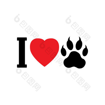 爱动物狗爱宠物象征性的登记图标向量插图图片