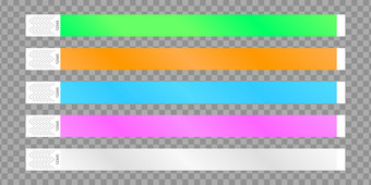集纸事件手镯模板入学腕带音乐会节日电影聚会，派对迪斯科入口透明的背景病人识别腕带图片