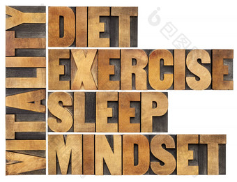 饮食睡眠锻炼心态活力