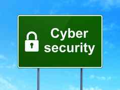 安全概念网络安全关闭挂锁路标志背景