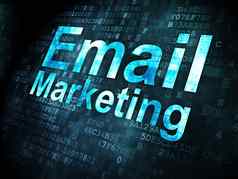 业务概念电子邮件市场营销数字背景