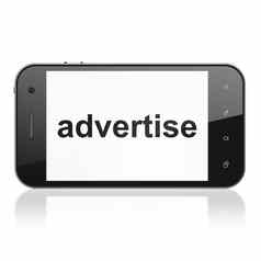 市场营销概念做广告智能手机