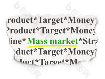 市场营销概念质量市场纸背景