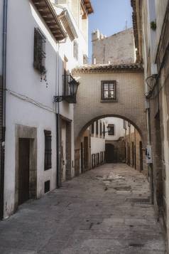 典型的街世界遗产城市也应有所差异街barbacana时钟塔也应有所差异哈恩省安达卢西亚西班牙
