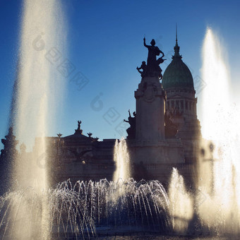 建筑国会喷泉布宜诺斯艾利斯<strong>停机</strong>坪阿根廷