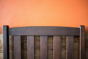<strong>靠背</strong>椅子橙色背景咖啡馆