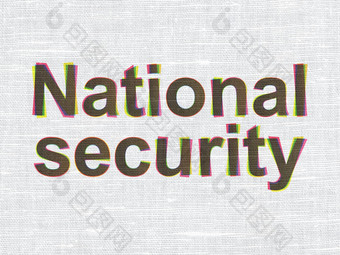 安全概念国家安全织物纹理背景