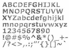 镀银字母顺序排列信数字符号