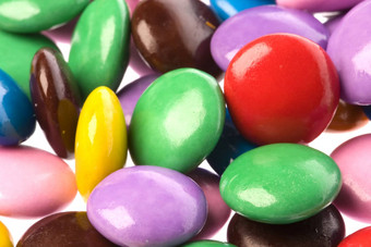 色彩鲜艳的巧克力糖果