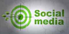 社会媒体概念目标社会媒体墙背景
