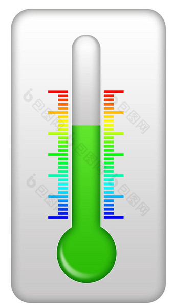 绿色<strong>温度计</strong>