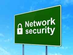 保护概念网络安全关闭挂锁路标志背景