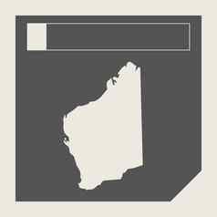 西方澳大利亚地图按钮