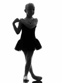 女孩芭蕾舞女演员芭蕾舞舞者跳舞轮廓