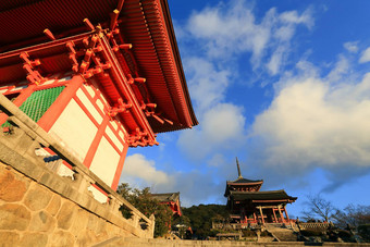 kyomizu寺庙冬天季节《京都议定书》日本