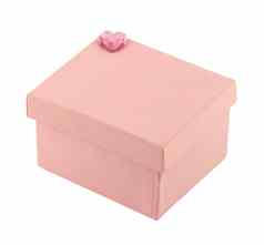 粉红色的礼物盒子钻石心