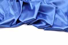 蓝色的丝绸布料