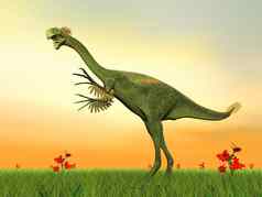 gigantoraptor恐龙渲染